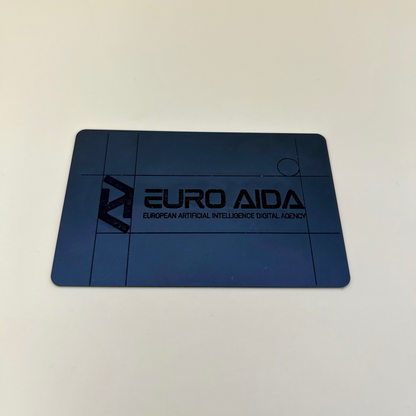 Biglietto da visita NFC — card nera incisa a laser, TYDE®