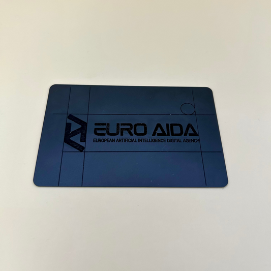 Biglietto da visita NFC — card nera incisa a laser, TYDE®