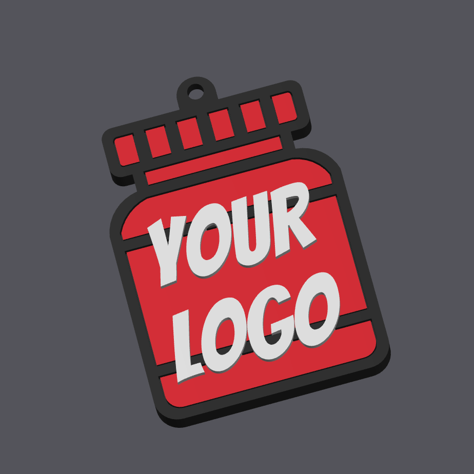 Portachiavi personalizzato barattolo proteine