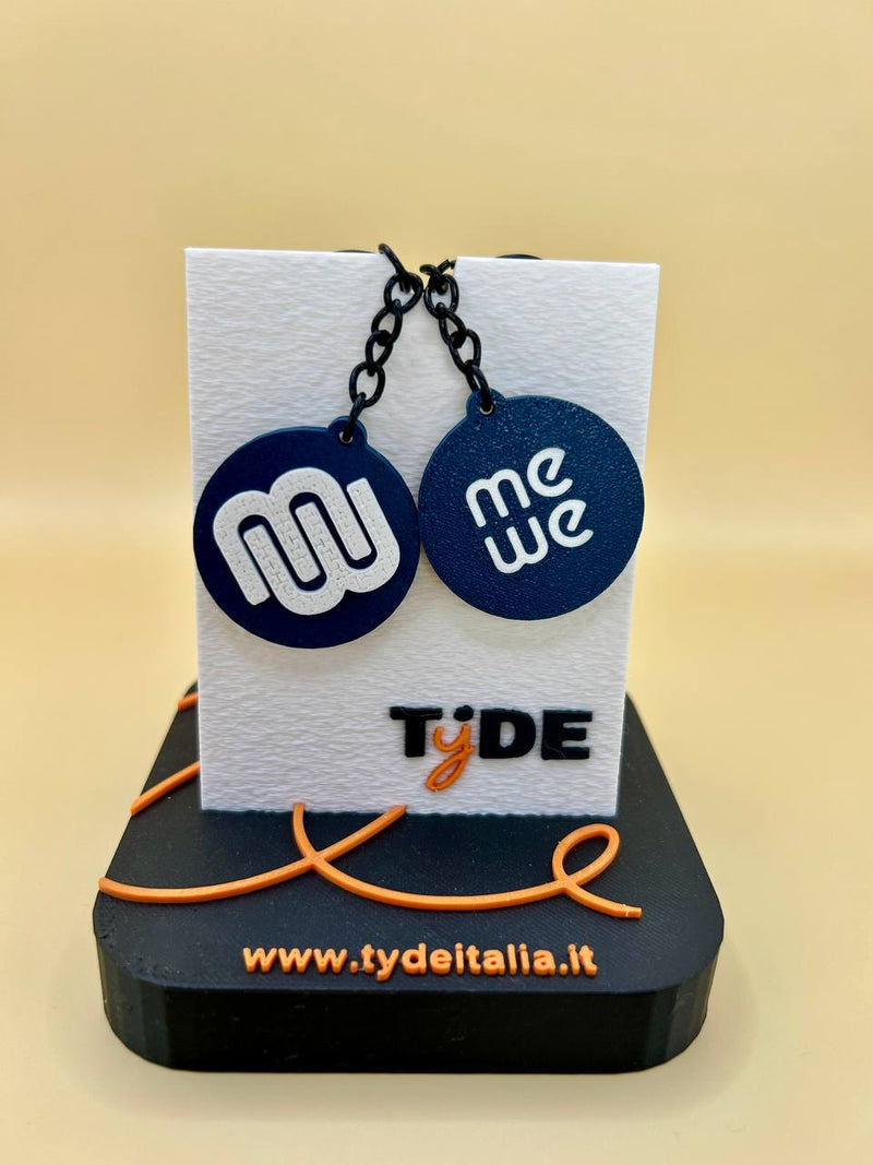 Portachiavi NFC con trama a labirinto realizzato da TYDE per MeWe SpA